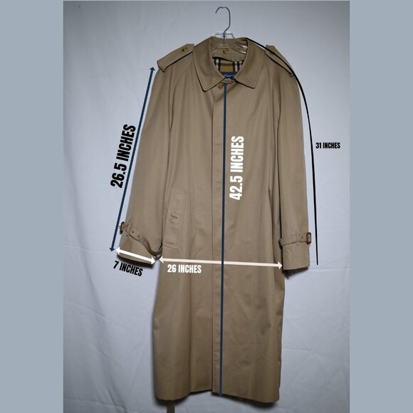 Burberry Men's Tan Nova Check Wool Lined Car Trench Coat - Size REGULAR 40 - Picture 4 of 9